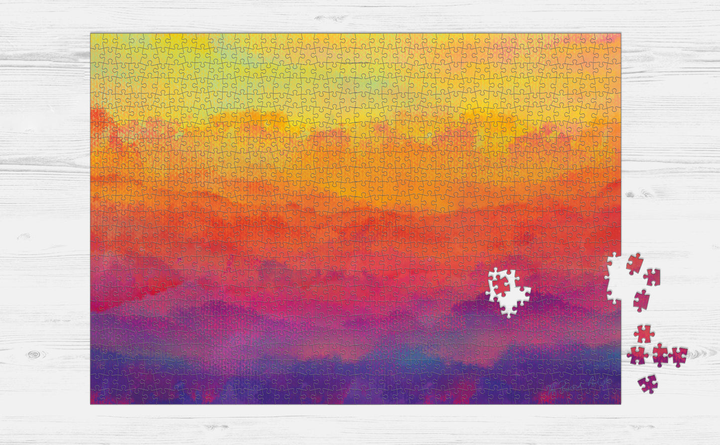 Beautiful gradient sunrise colours 1000 piece jigsaw puzzle